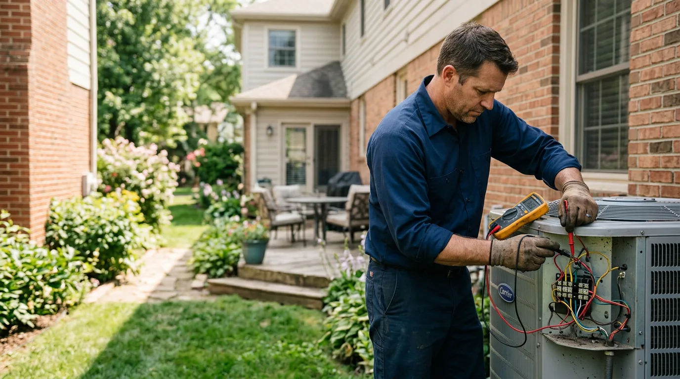 HVAC technician working near Depauw, IN